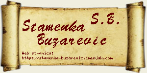 Stamenka Buzarević vizit kartica